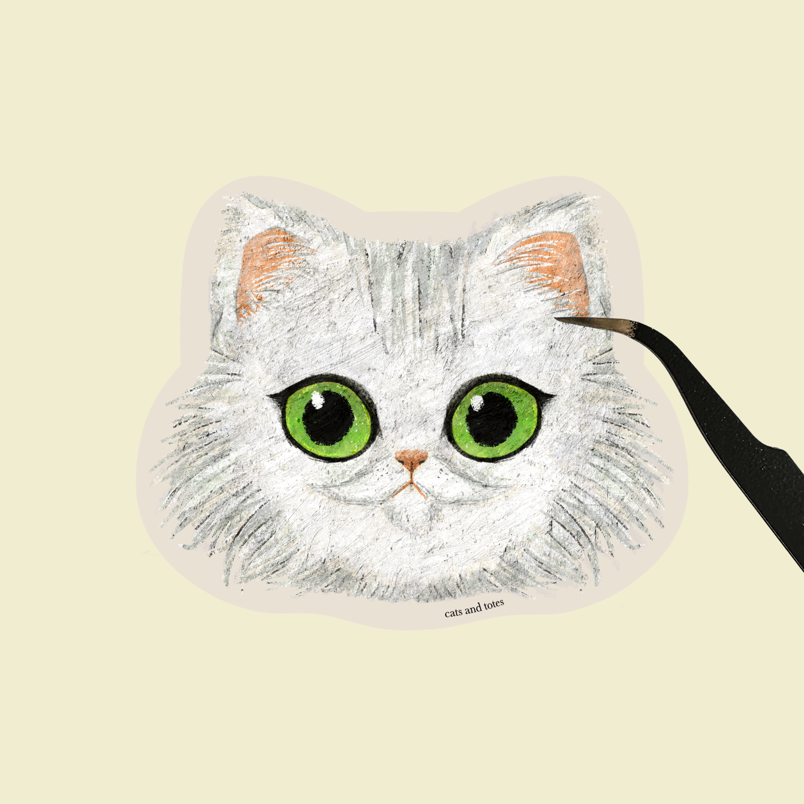 Persian_Cat_Cat_Sticker__Waterproof__Laminated