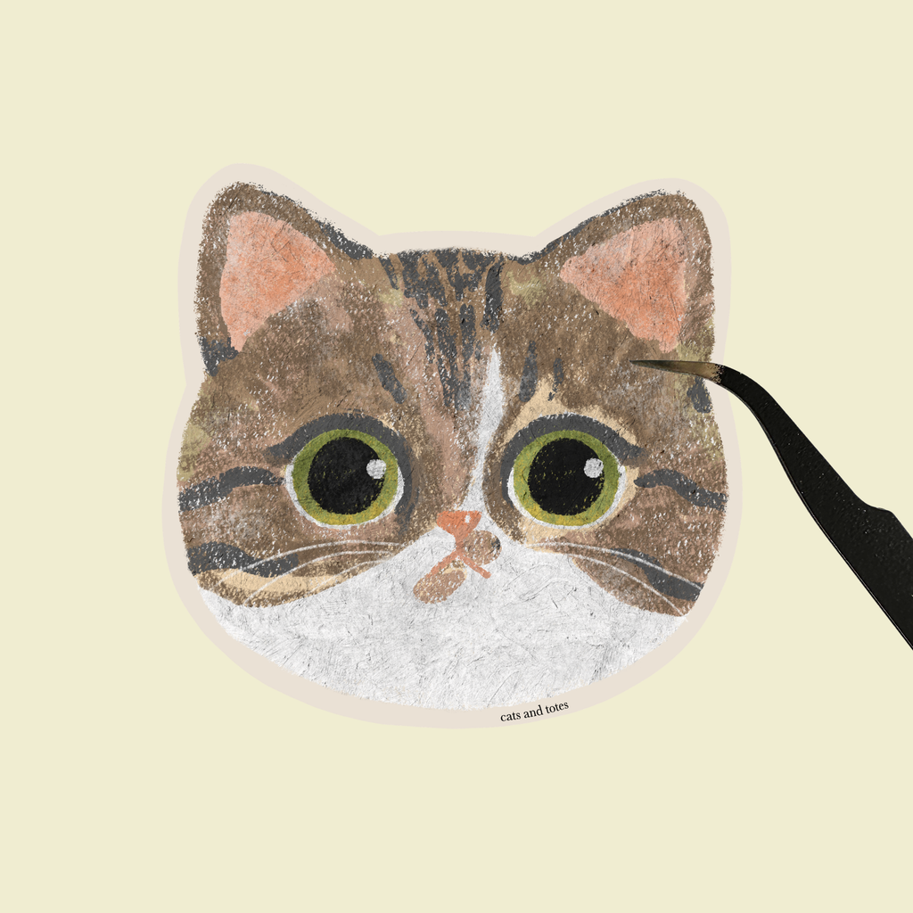 American_Shorthair_Tabby_Cat_Sticker__Waterproof__Laminated