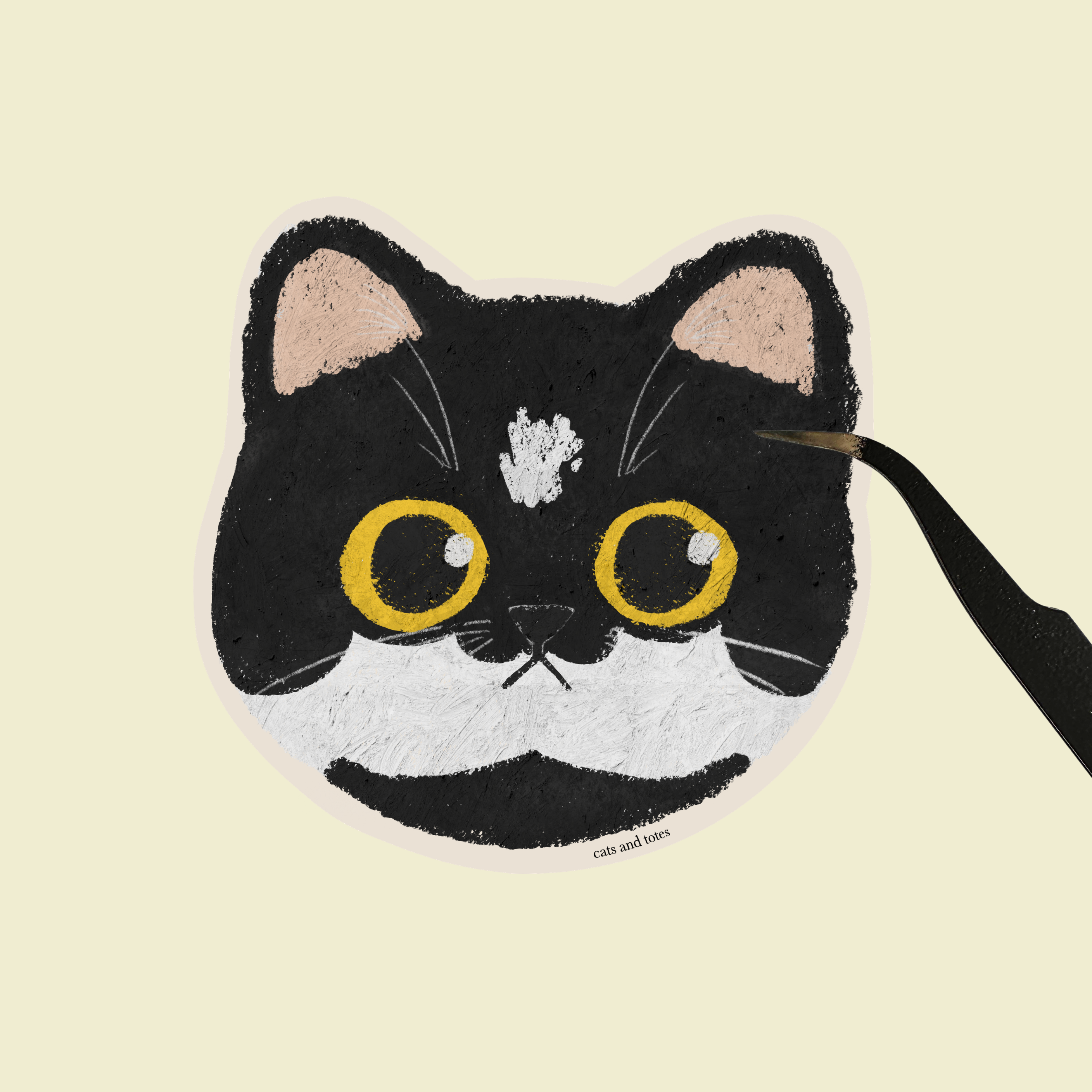 Tuxedo_Cat_Sticker__Waterproof__Laminated