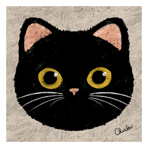 Black Cat - Luna - Art Print