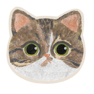 American Shorthair Tabby Cat Sticker | Waterproof & Laminated
