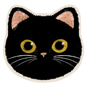 Black Cat Sticker | Waterproof & Laminated