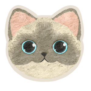 Siamese Cat Sticker | Waterproof & Laminated