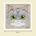 maine coon cat art print image size reference