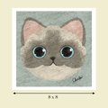 siamese cat art print image size reference